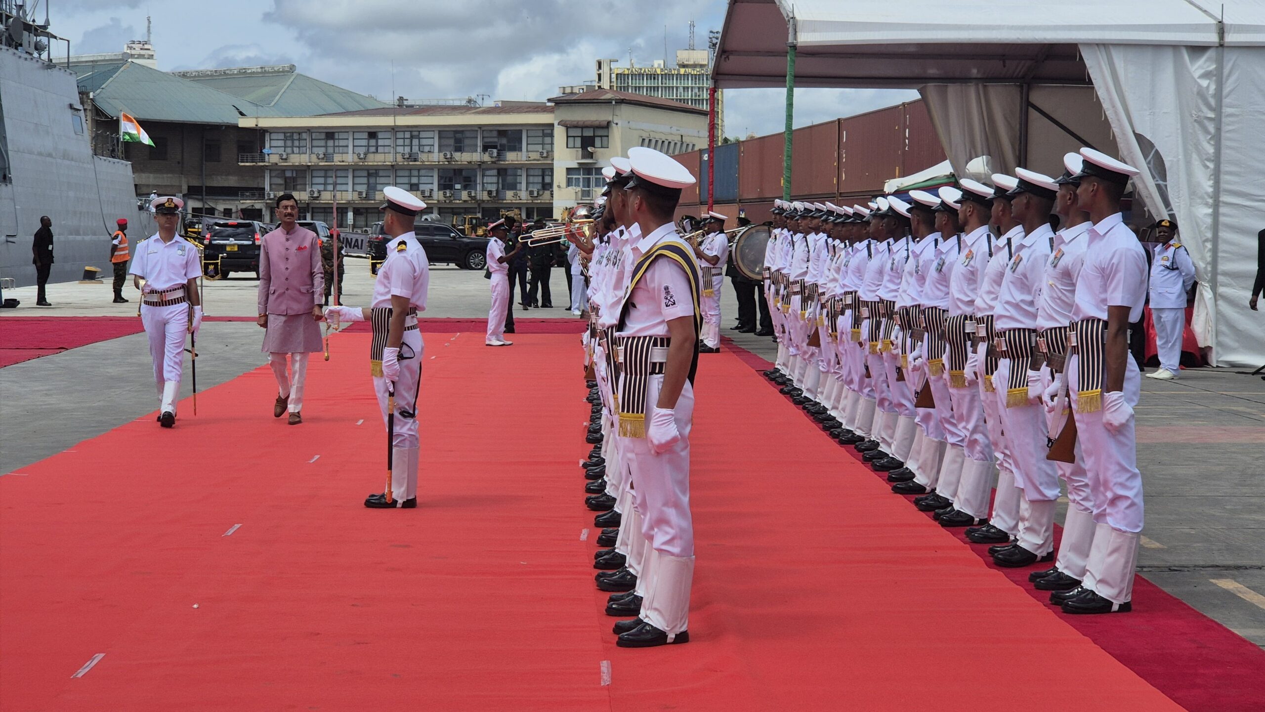 Welcome Ceremony of Africa India Key Maritime Engagement Exercise 2025 in Tanzania