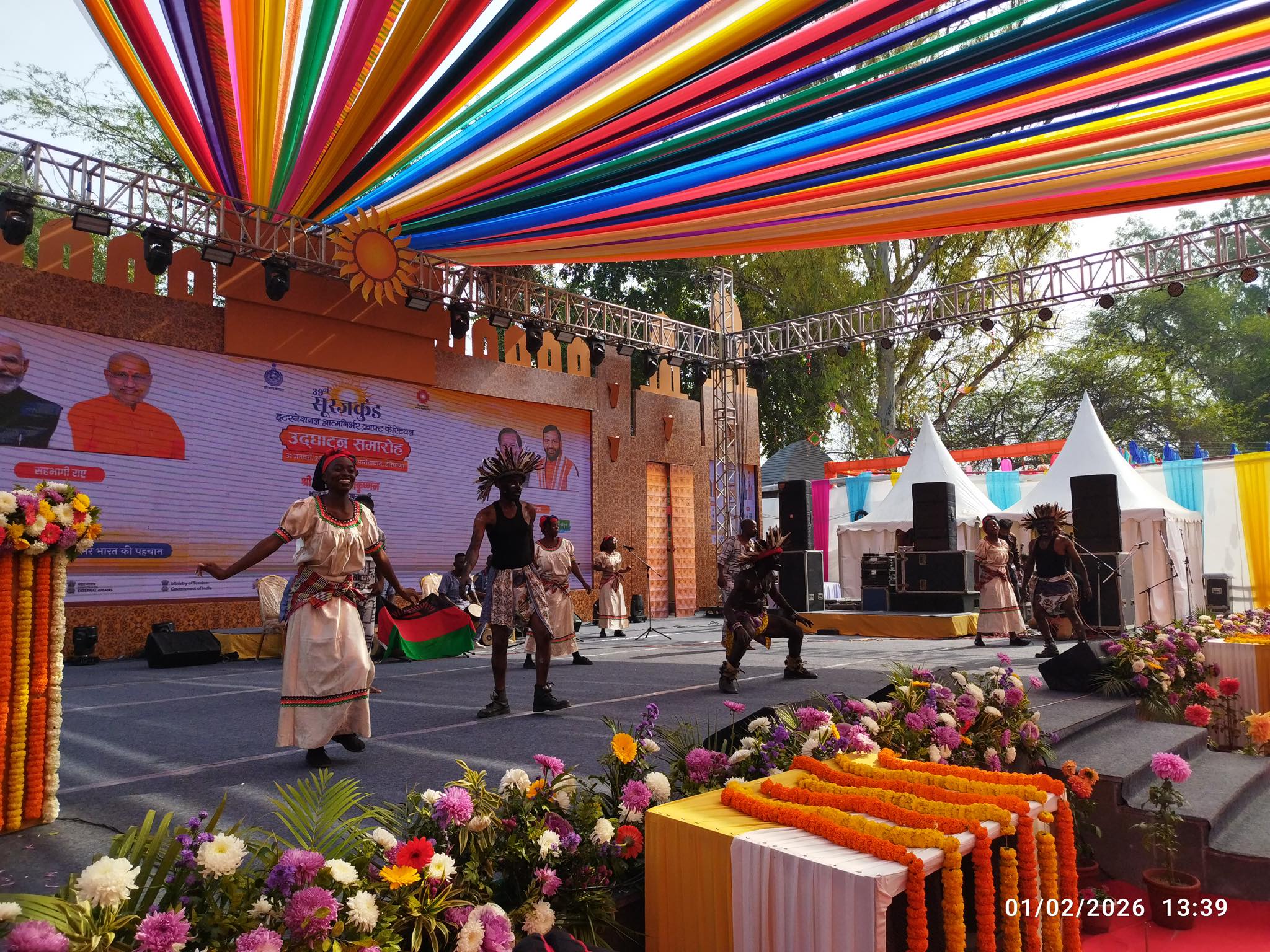 Malawi Cultural troupe participating in Surajkund mela
